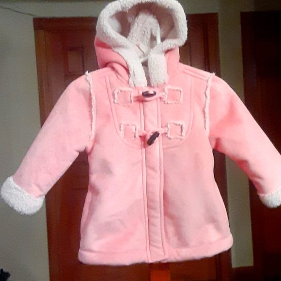 Old Navy Other - Old Navy faux suede hooded infant jacket